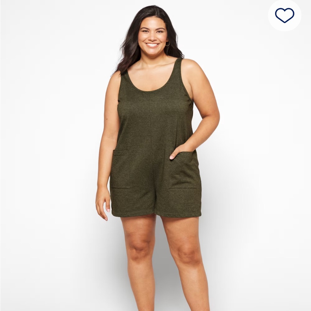 Olive Green Sleeveless Jumpsuit